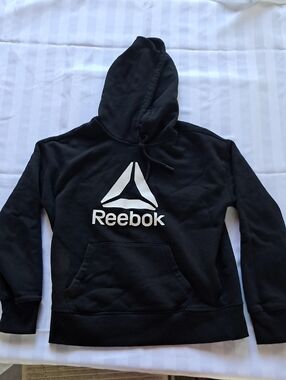 Reebok Black Hoodie with White Logo